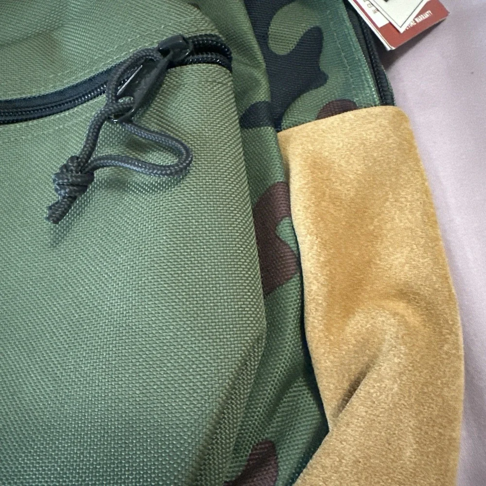 Jansport Super Suede New Olive Camo Sherpa Backpack 1525 Online Exclusive Travel